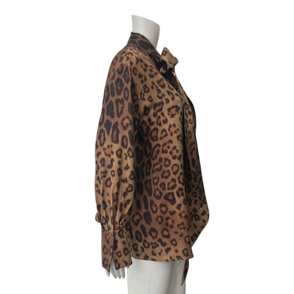 $1170 Etro Brown Leopard Camicia Santa Barbara Blouse Top size IT 42/6 - Picture 6 of 12